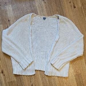 Aerie Cream Open-Knit Cardigan